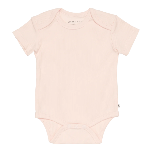 Little dutch body korta ärmar rib pink