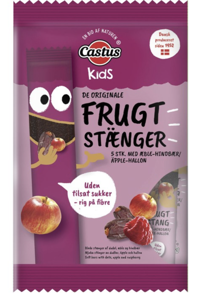 Castus fruktstänger äpple-hallon 5-pack