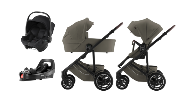 Britax smile 5z paket duovagn inkl babyskydd baby-safe core med vario base LUX