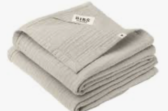 Bibs muslinfilt 70x70cm sand 2-pack