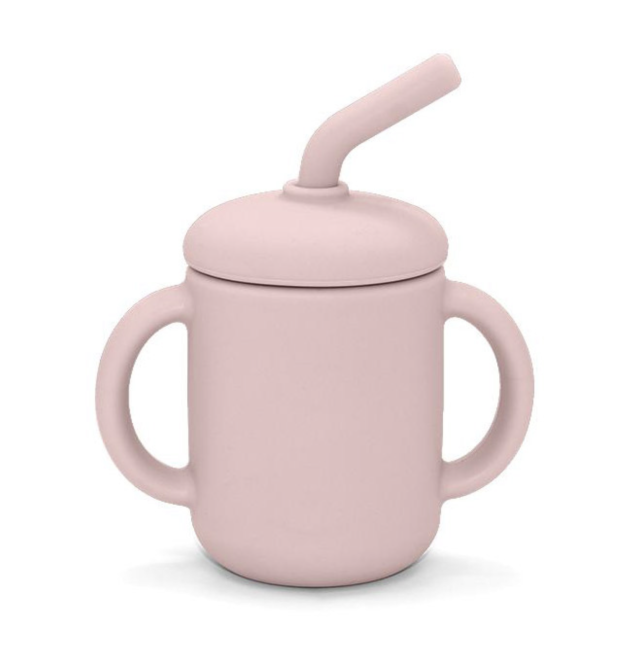 Summerville mugg med sugrör silikon pale mauve