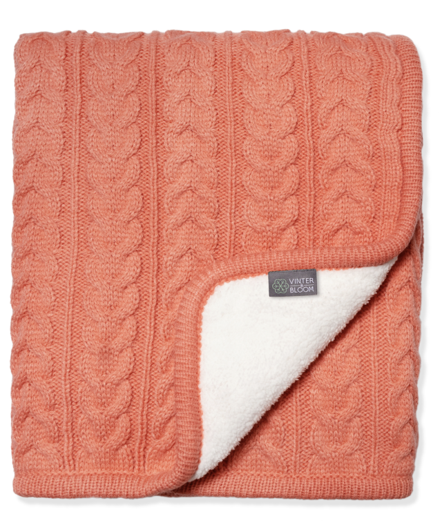 Vinter & bloom filt cuddly soft coral 80x100cm