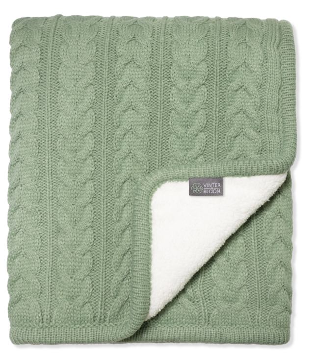 Vinter & bloom filt cuddly basil green 80x100cm